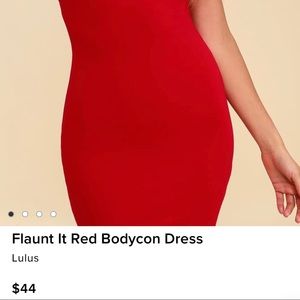 Lulus Flaunt It Red Bodycon Dress (mini)
